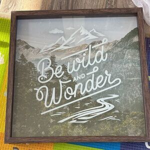Be Wild and Wonder Framed Wall Art - White Typography